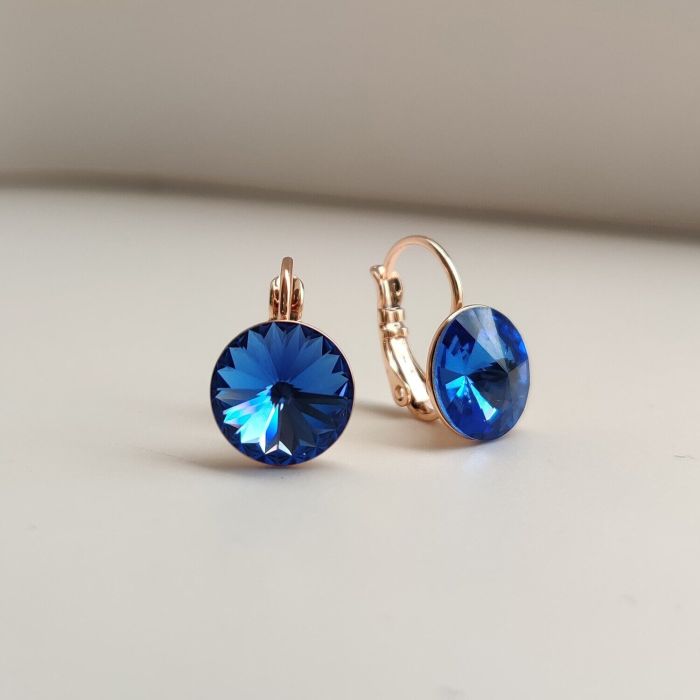 Earrings with Swarovski crystals 1 cm - 06
