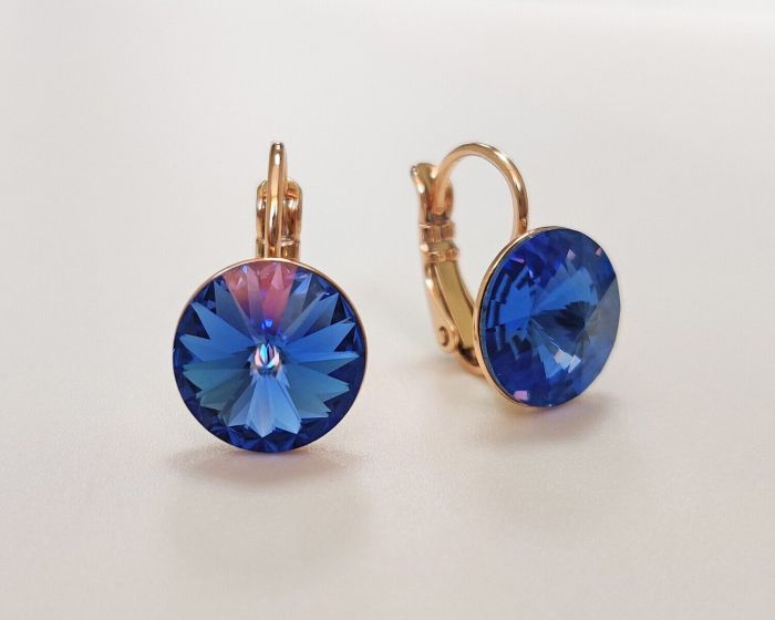 Earrings with Swarovski crystals 1 cm - 06
