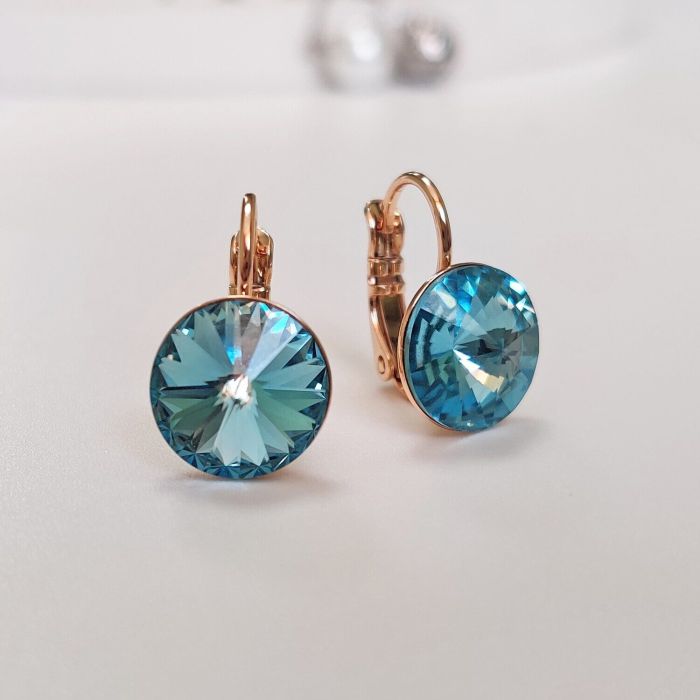 Earrings with Swarovski crystals 1 cm - 41