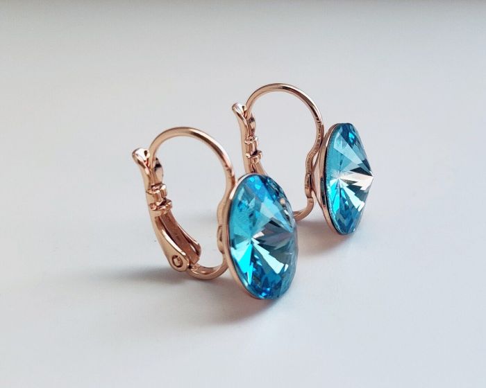 Earrings with Swarovski crystals 1.2 cm - 41