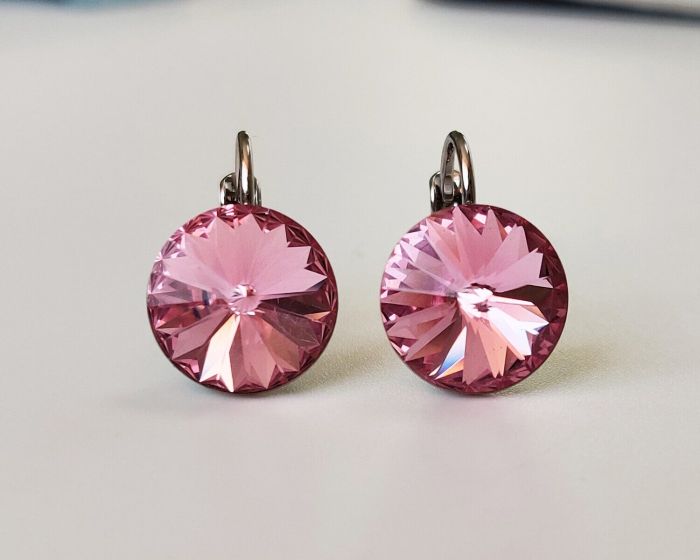 Earrings with Swarovski crystals 1.2 cm - 58