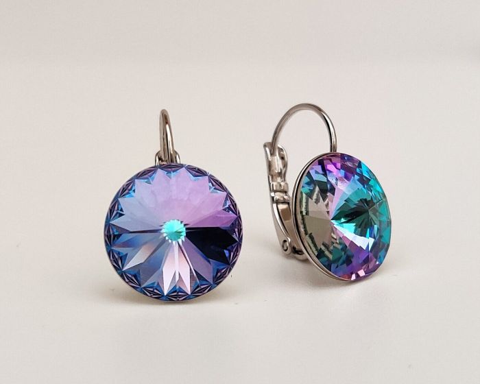 Earrings with Swarovski crystals 1.4 cm - 04