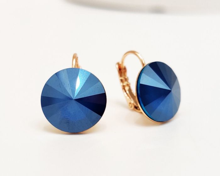 Earrings with Swarovski crystals 1.4 cm - 79