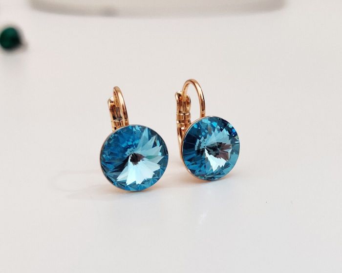 Earrings with Swarovski crystals 1 cm - 41