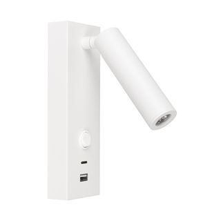 SP-BED-CHARGE-S60x125-3W Warm3000 (WH, 20 deg, 230V, USB-A, USB-C) (Arlight, IP20 Metal, 3 years)