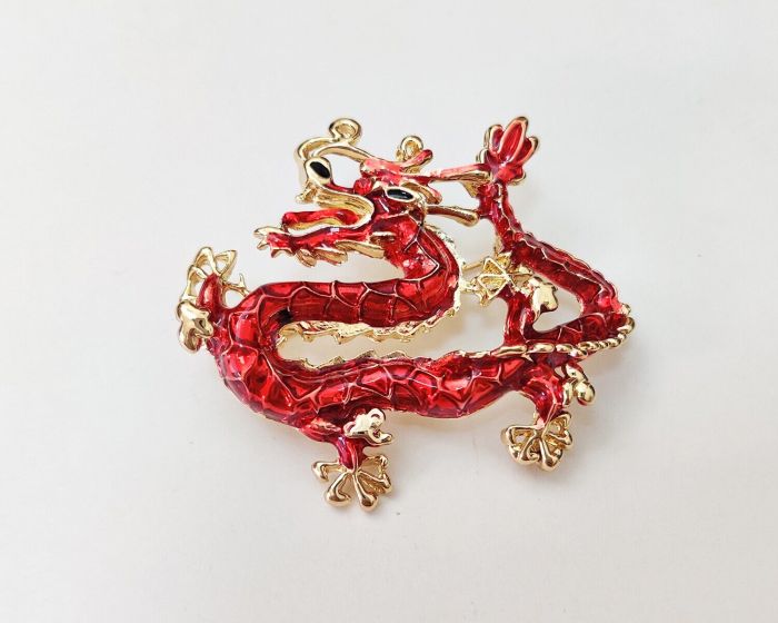 Golden Dragon Brooch G738175907195