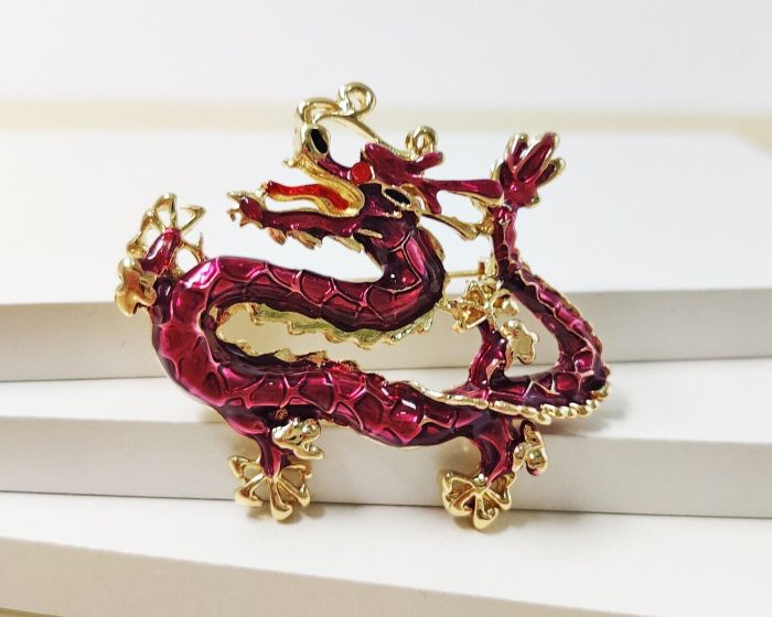 Golden Dragon Brooch G738275907195