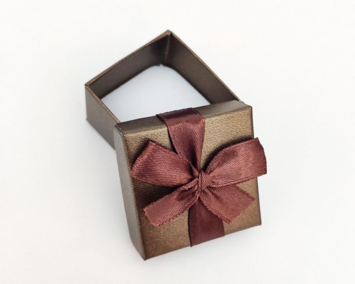 Gift box with ribbon 91701/Brown