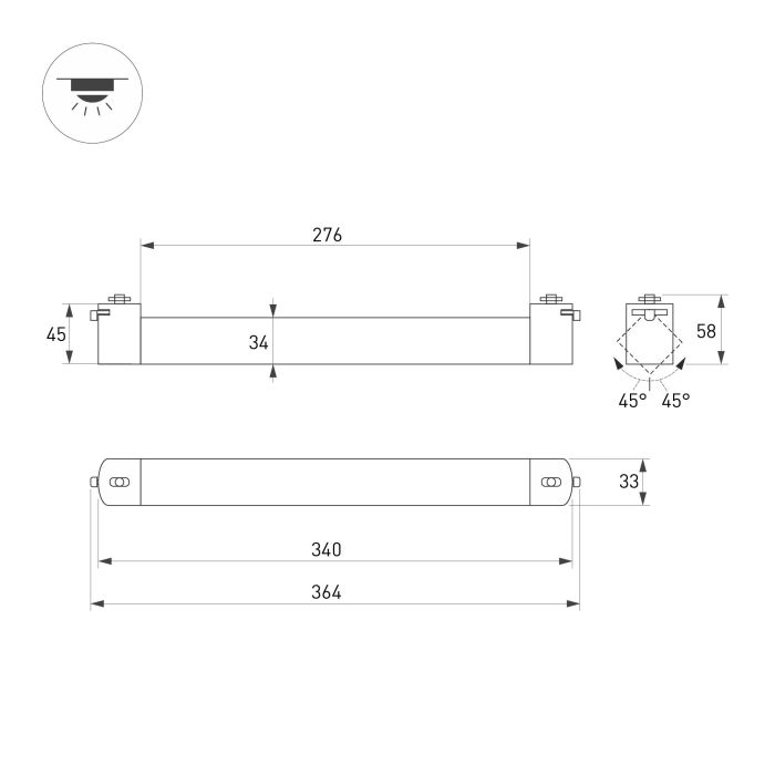 LGD-NEPTUN-2TR-L343-10W Warm3000 (WH, 100 deg, 230V) (Arlight, IP20 Metal, 5 years)