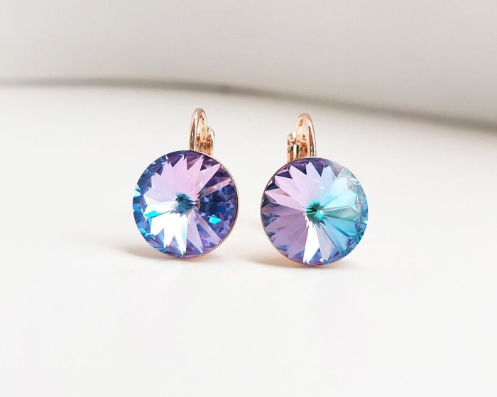 Earrings with Swarovski crystals 1.2 cm - 03