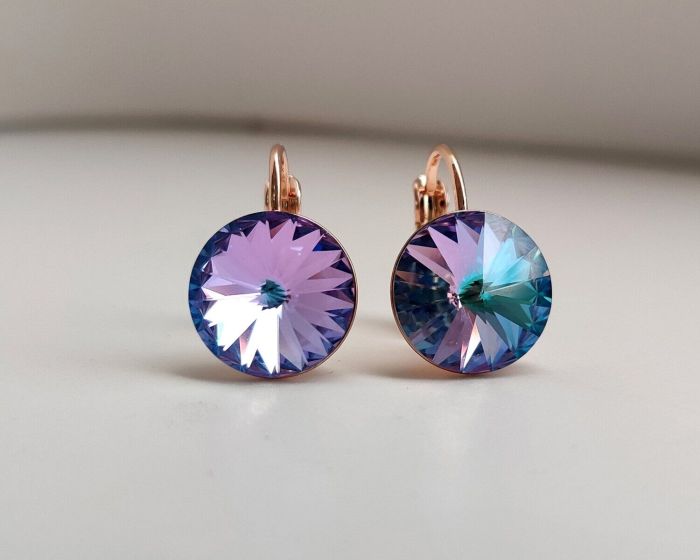 Earrings with Swarovski crystals 1.2 cm - 03