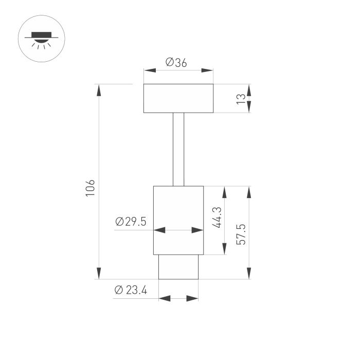 ART-NEMO-SURFACE-ZOOM-R29.5-2W Warm3000 (BK, 15-45 deg, 24V) (Arlight, IP20 Metal, 5 years)