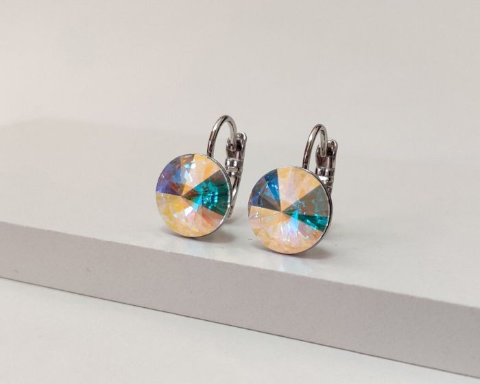 Earrings with Swarovski crystals 1 cm - 28