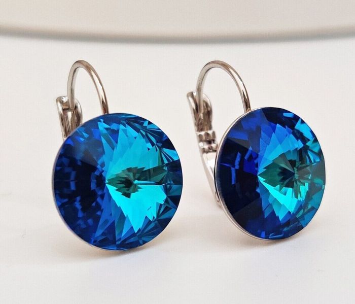 Earrings with Swarovski crystals 1.4 cm - 96